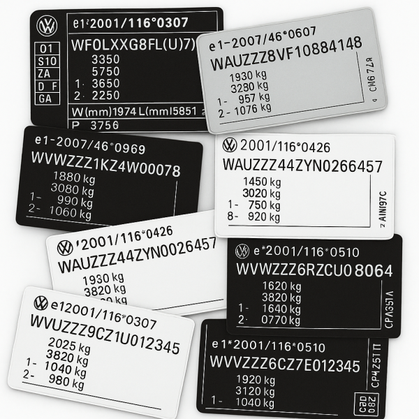 replacement VIN label