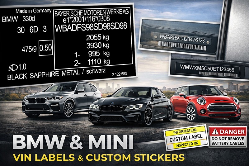 BMW VIN labels