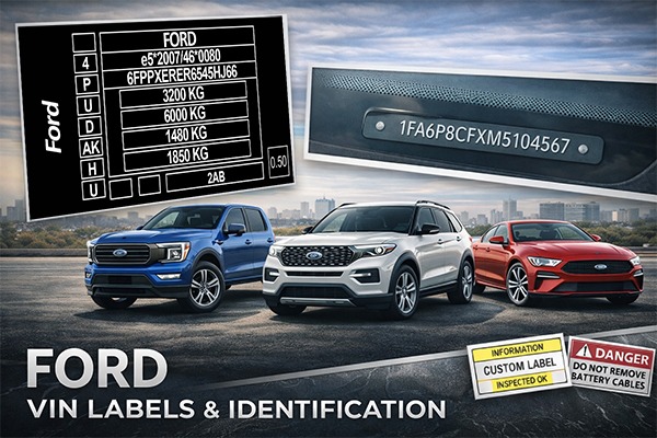 Ford VIN labels
