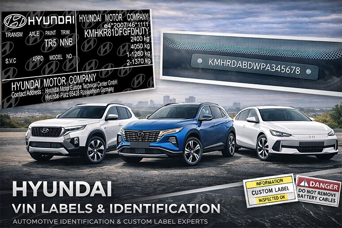 Hyundai VIN labels
