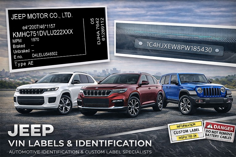 Jeep VIN labels
