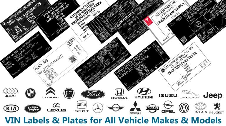 VIN LABELS STICKERS