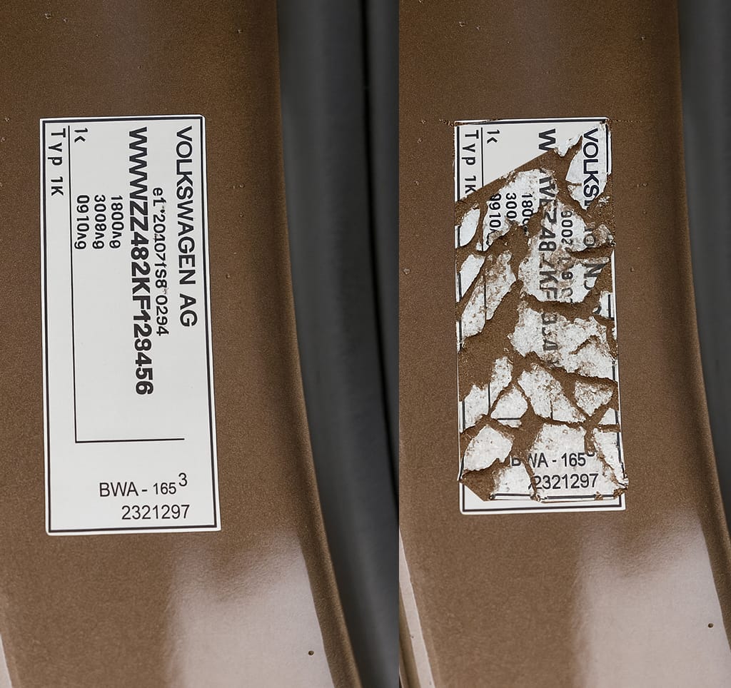Ultra-Destructible Security VIN Label