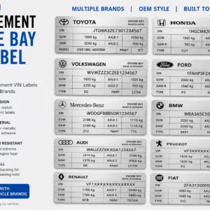 Engine Bay VIN Label — Replacement Identification Label | VINLAB